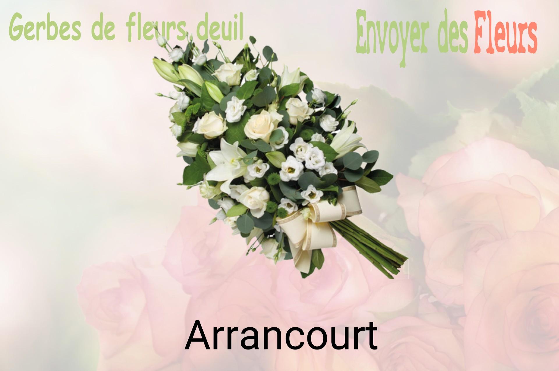 Gerbe de fleurs de deuil livrée à Arrancourt